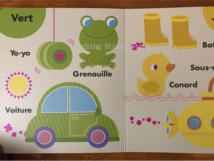 Eltern Kind Kinder Kleinkind Baby Französisch Buch Wort Wissen Frühen Bildung Reizende Nette Bild Karton Buch Alter 0-3