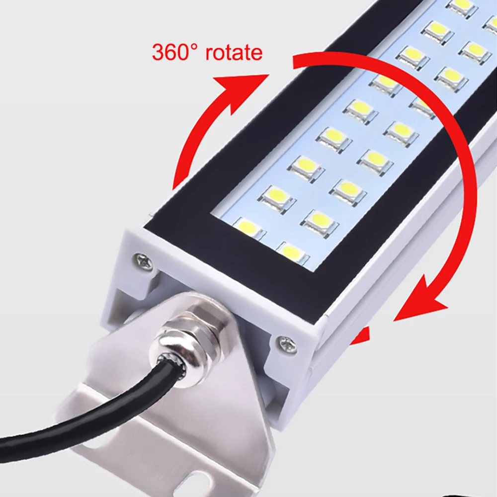 24v 220v led fresadora cnc máquina-ferramenta luzes à prova de explosão impermeável à prova de óleo oficina superfície montada lâmpada de trabalho de parede