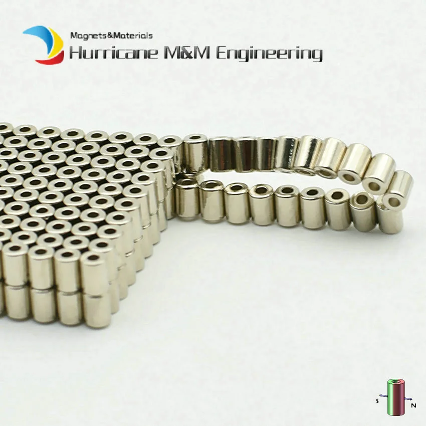 Imagem -02 - Diâmetro do Anel do Ímã de Ndfeb. 2.6x1.3x3.8 mm Tubo Diametralmente Magnetizado N42 Rotor Neodímio Permanente Sensor Ímãs 100 Peças