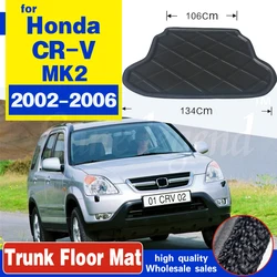 Car Rear Trunk Liner Cargo Boot Mat Floor Tray Protector Carpet Mud Kick Pad For Honda CR-V CRV 2002 2003 2004 2005 2006