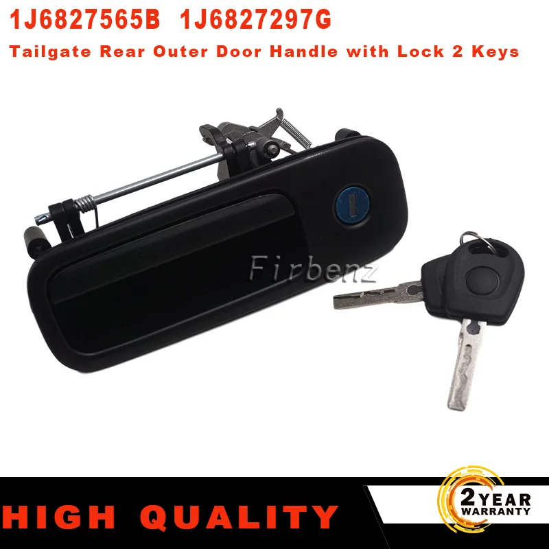 Nouvelle poignée de porte arrière extérieure avec serrure, 2 clés, 1J6827565B 1J6827297G pour VW Gol