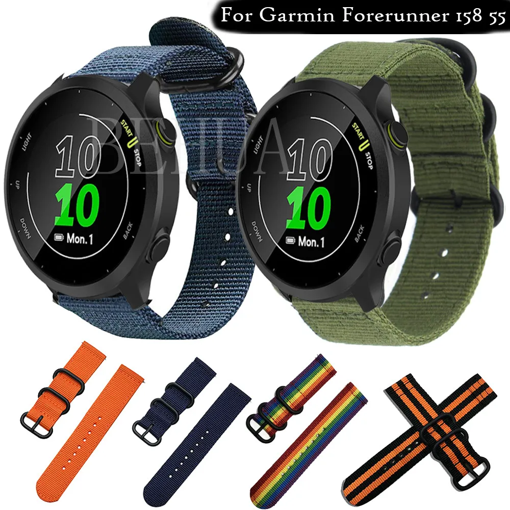 Nylon WatchStrap Band For Garmin Forerunner 158 55 645 245 245M Vivoactive 3 Vivoactive 4 WristStrap Belt Bracelet Wristband new