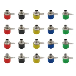 20Pcs 4mm Banana Socket Jack Female Connector Binding Post Speaker Panel Terminals Banana Plug Adapter 5 Colors