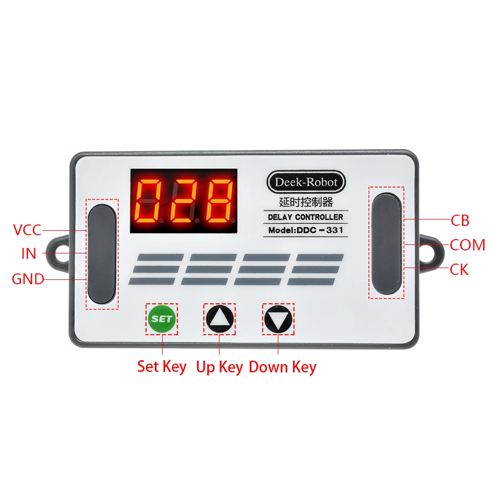 DC 12V Support Micro USB 5V LED Display Automation Cycle Delay Timer Control Off Switch Delay Time Relay with Case DDC-331