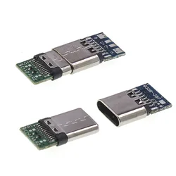 USB 3.1 type c male/Female Connectors Jack Tail 24pin usb Male Plug Electric Terminals welding DIY data cable Support PCB Board