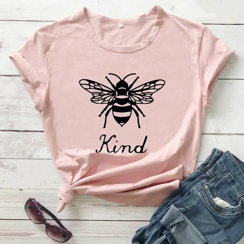 Bee Kind funny women t shirt Bee Shirt new arrival 100%cotton funny t shirt Bee Lover Shirts bee queen shirts Kindness Shirts