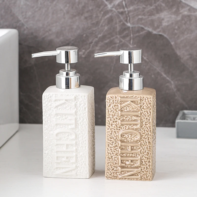 New Arrival Bathroom Ceramic Lotion Bottle Liquid Soap Dispenser ABS Pump Wedding Gifts Bathroom Organizer SZ-LB20112913