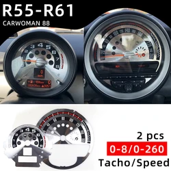 Brand New Carbon Fiber Material Tachometer & Speedmeter Gauge Sticker For Mini Cooper R50 R52 R53 R56 R60  (2 PCS/SET)