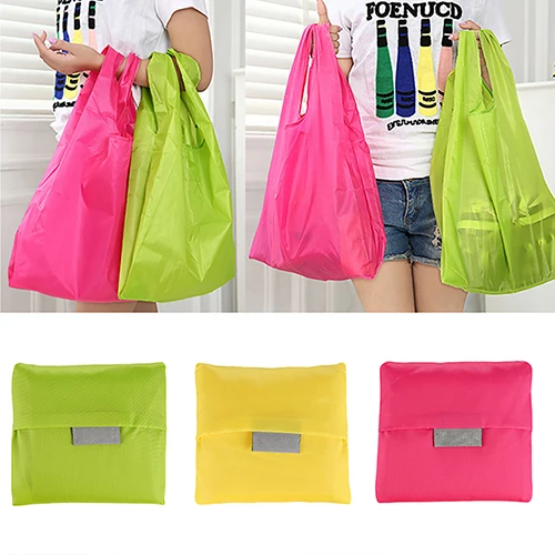 

Large folding shoppingbag Storage Tote Handbag Eco Friendly nylon bags Foldable Waterproof ripstop Shoulder Bag