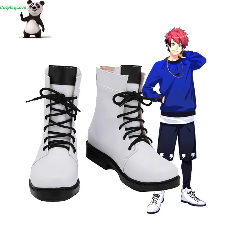 A3! Nanao Taichi White Shoes Cosplay Long Boots Leather Custom Made For Halloween Christmas