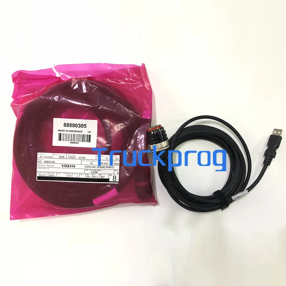 USB Cable for 88890305 Vocom 88890030 interface 12pin Cable for renault Trucks OBD2 truck excavator Diagnostic Cable