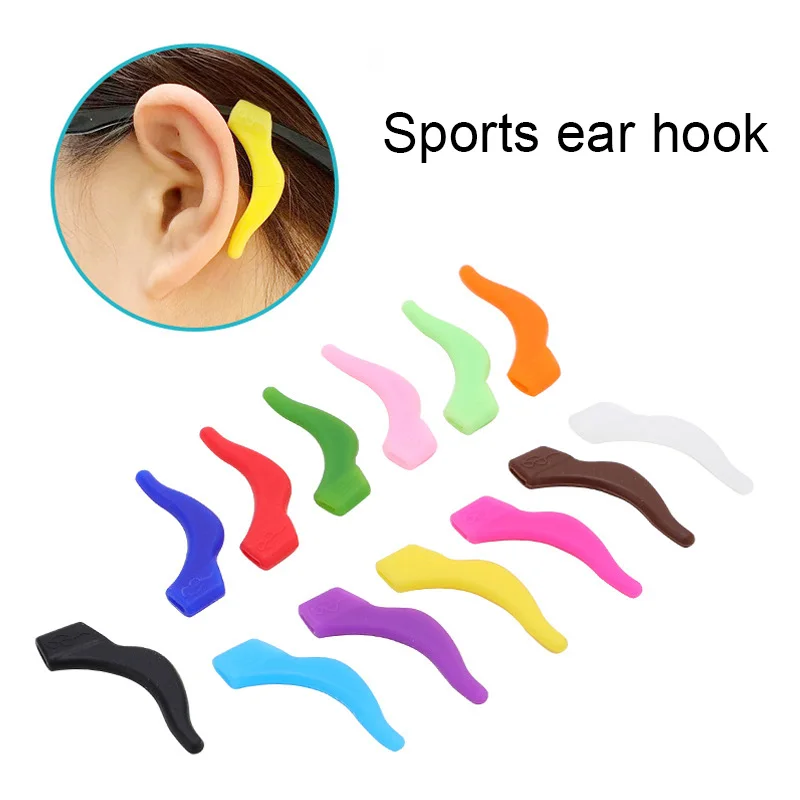 1 Pairs Top Quality Silicone Anti-slip Holder For Glasses Accessories White/Black Ear Hook Sports Eyeglass Temple Tip Stoppers