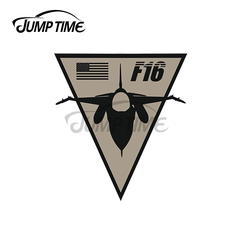 JumpTime 13 x 5.7cm For F-16 Viper Subdued Patch Car Stickers and Decals Fashion 3D Custom Printing Vehicle VAN Decoration