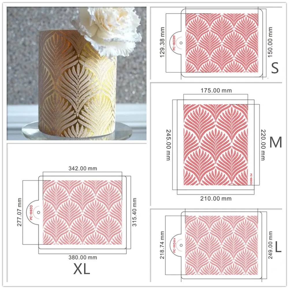 

Wedding Cake Stencil Flower and leaf cake decorating tools wedding cake decoration fondant cake mold