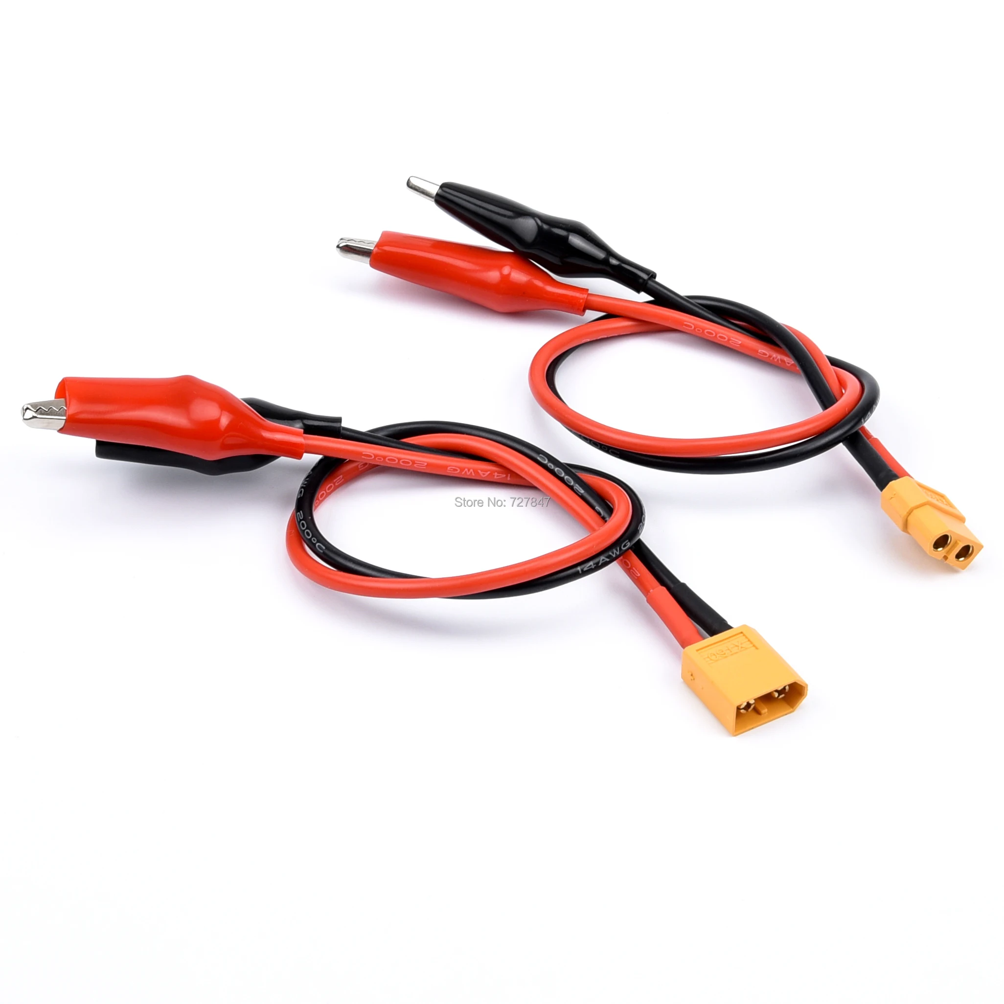 Universal Charger Cable XT60 Male / Female to Crocodile Clip Conector Plug 14Awg Wire Cable