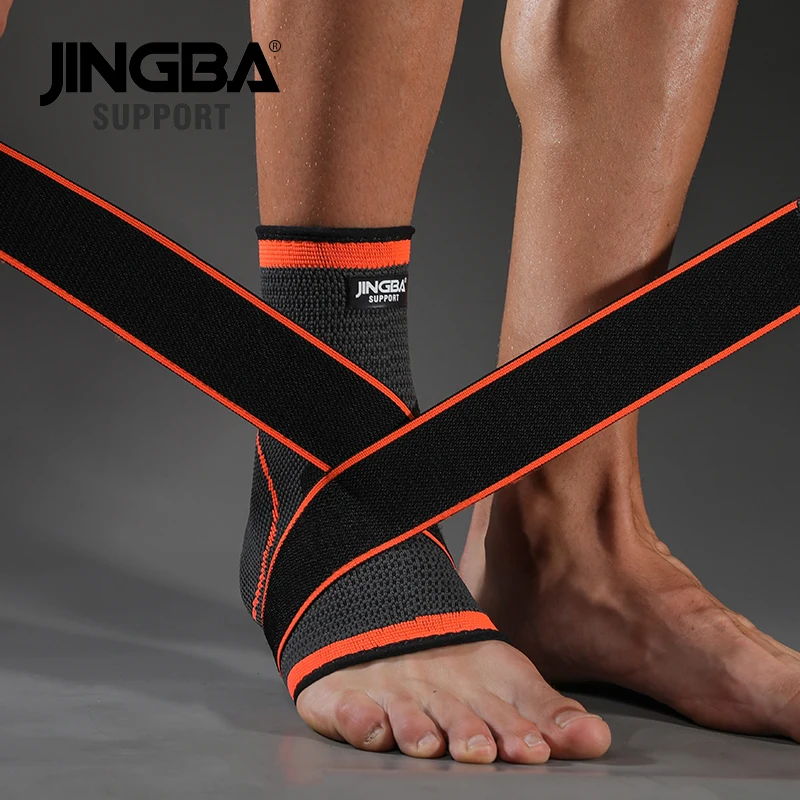 JINGBA SUPPORT 1PCS 3D Nylon Bandage Ankle Support Protector Football Basketball Ankle Brace Protective tobillera deportiva