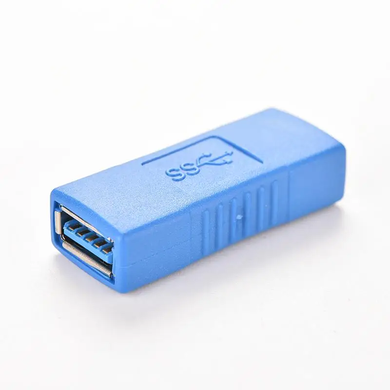 USB 3.0 Type A Female to A Female Connector Adapter USB3.0 AF to AF Coupler F/F Gender Changer Extender Converter for Laptop 1PC