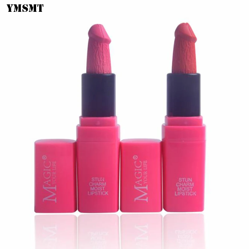 12 Colors Spoof Penis Lip Makeup Lipstick Lasting Moisturizing Cosmetics Lipstick Red Lipstick Matte Waterproof Lipstick