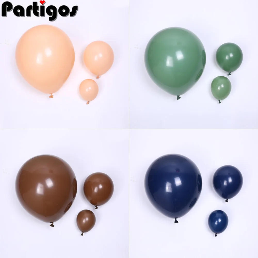 5/10/18 inch Avocado Green Dusty Pink Caramel Coffee Balloons Retro Balloon Wedding Birthday Party Decoration Baby Shower Decor