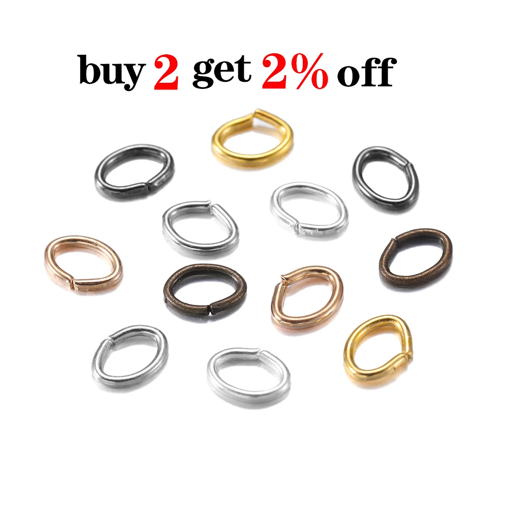 300pcs/lot Oval Jump Rings Split Rings Connectors Open Metal Rings Link Loops For DIY Earring Jewelry Making Accessories