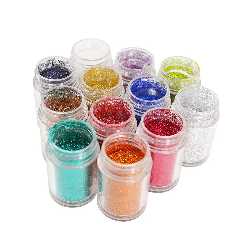 12 Pcs/set Glitter Eyeshadow Makeup Shiny Loose Glitter Powder Eye Shadow Cosmetic Make Up Pigment makeup pallete