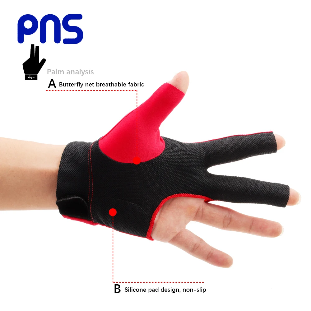 PNS Găng Tay Cao Cấp Bida Găng Tay Bể Bi Da Trái Tay Phải Silicone Mat Chống Trơn Trượt Chống Chống Lại Thiết Kế chuyên Nghiệp Bền Đẹp