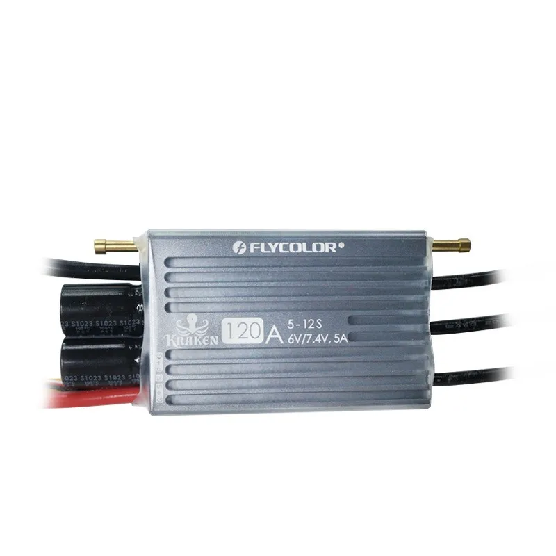 FLYCOLOR KRAKEN High Voltage 5-12S Lipo 120A 160A 200A Boat Models High Voltage Edition 12S Mobile Phone Adjustable Re