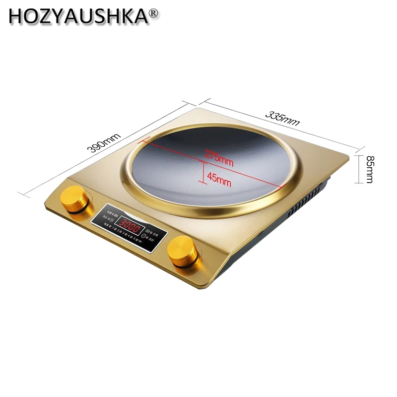 3000W household high-power induction cooker household intelligent high-power battery stove hot pot concave cooking