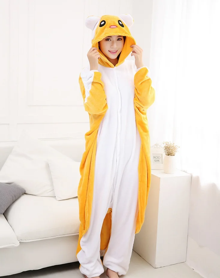 Kigurumi Adult Flying Squirrel Pajamas Sleepsuit Cartoon Onesies Unisex Pyjamas Cosplay Costume For Halloween Party