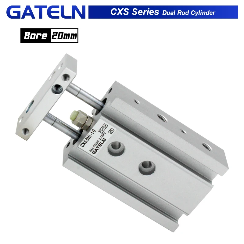 CXSM20 SMC type Dual Rod Cylinder Slide bearing air pneumatic cylinder CXSM20-10 CXSM20-30 CXSM20-100 CXSM20-40 Built-in magnet