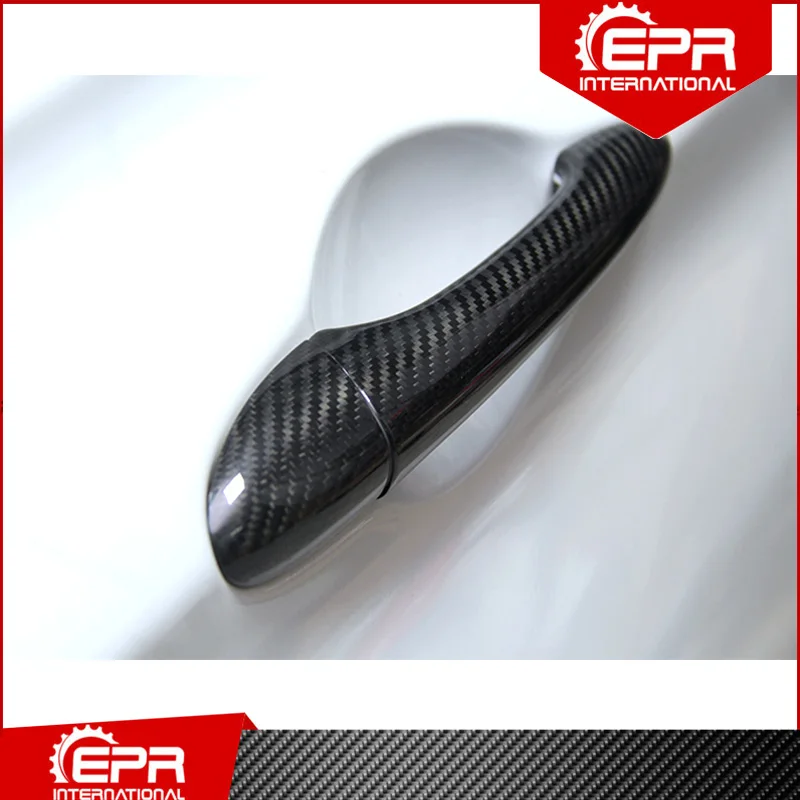 For Sonata LF 2015+ 9th Carbon Fiber Outter Door Handle Cover Set LHD Racing Part Tuning For Sonata LF Trim Body Kit