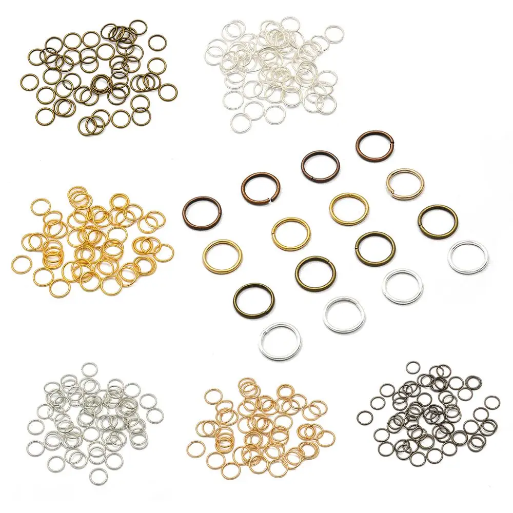 3 4 5 6 7 8 10 12 14 16 18 20mm Single Open Jump Rings & Split Rings Connectors For Diy Jewelry Finding Making Accessories