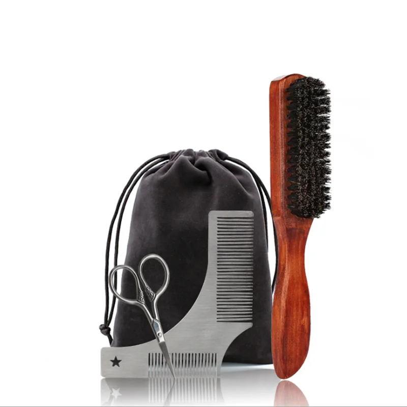 

Professional Beard Style Comb Brush Care Beard Comb Set Beard Wood Brush Tool Hair Comb Set For Men Fashion Gift