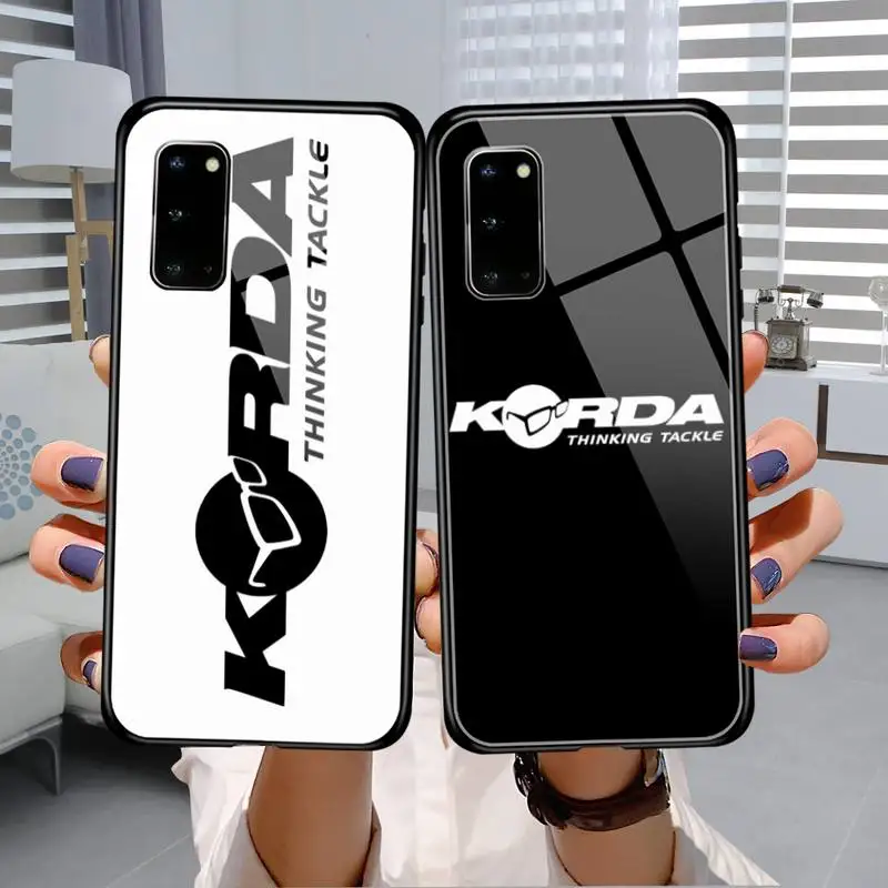 Korda Fishing Tackle logo Phone Cases Tempered Glass For Samsung S20 Plus S7 S8 S9 S10E Plus Note 8 9 10 Plus A7 2018