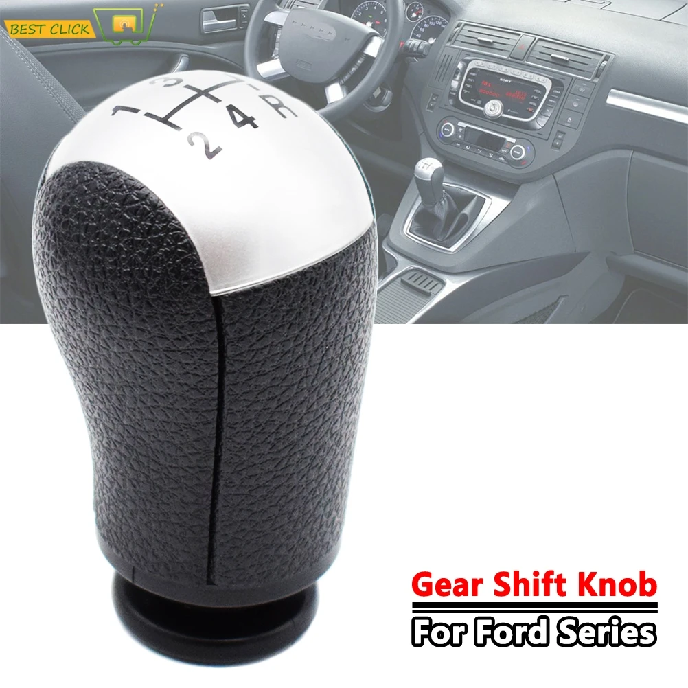 5 Speed Gear Shift Knob Stick Shifter Lever Pen Black For Ford Focus Mustang Mondeo MK3 S-MAX C-MAX Galaxy Fiesta MK6 Transit