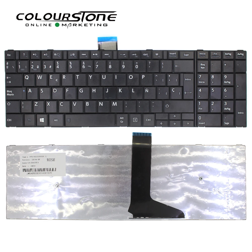 

New SP Laptop Keyboard For Toshiba Satellite C50 C50D C50-A C50-A506 C50D-A C55 C55T C55D C55-A C55D-A Spanish Black Teclado