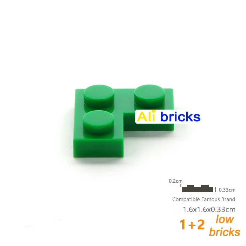 40pcs Bulk Accessories Parts Plate 2x2 Corner Idea Building Bricks 2420 DIY Classic Blocks MOC Educational Toys For Children