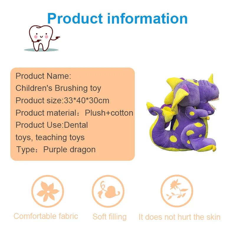 Grote tandheelkundige knuffels met tandenmodel tandenborstel voor kinderen knuffels dinosaurus giraffe schattige zachte pop tandarts geschenken