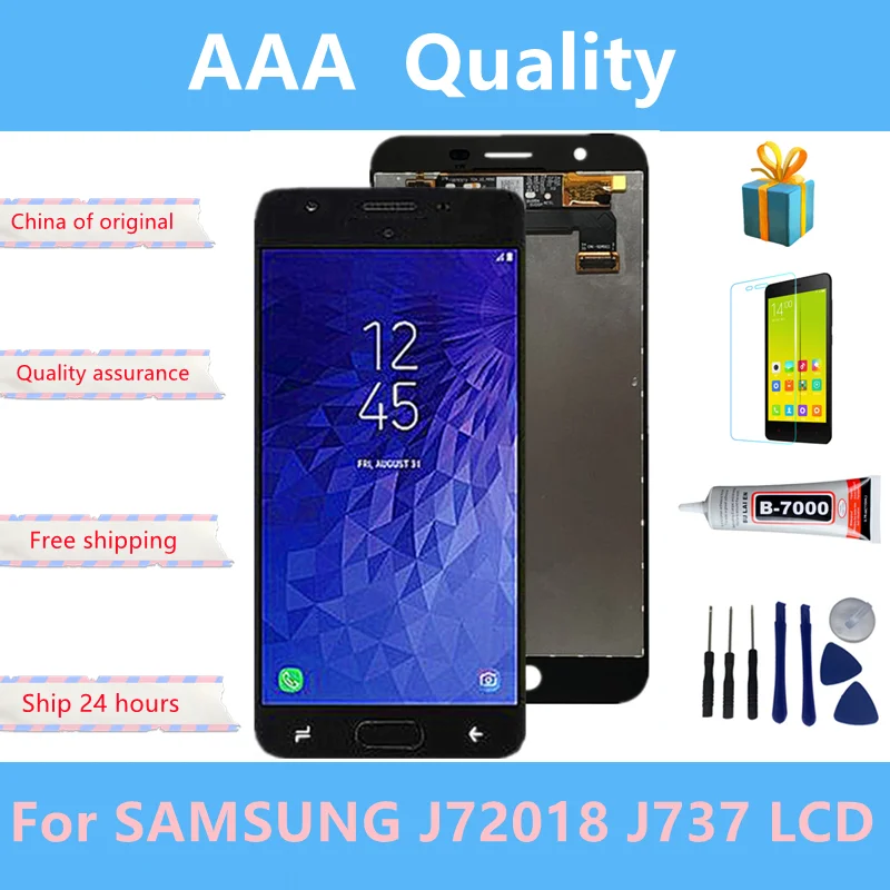 For Samsung J7 2018 J737 LCD J737A J737P J737V J737T LCD Display Touch Screen Digitizer Replacement Can Adjust Brightness