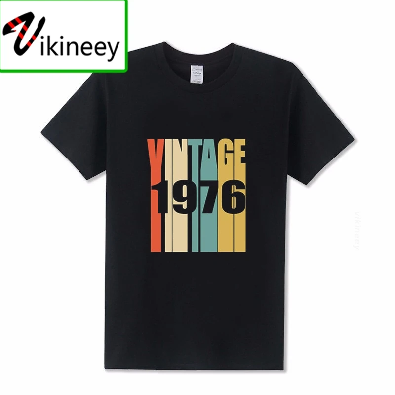 Vintage 1976 T Shirts Men 2020 summer Aged to perfection T-Shirt Made in 1976 All Original parts Casual Tees Camisetas Masculina