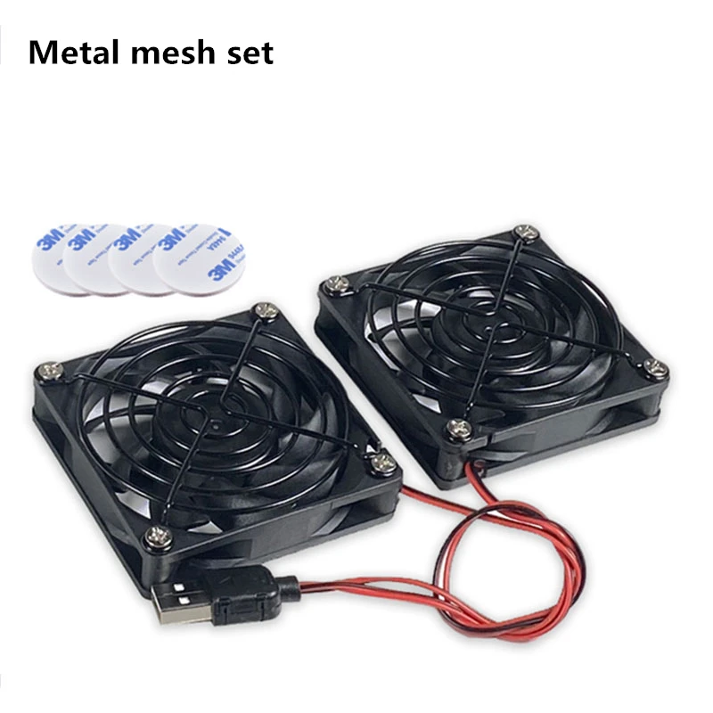 Dual fan high air volume ultra-quiet 5V usb plug cooling fan suitable for RT-AC68U AC86U EX6200 Wireless router radiator