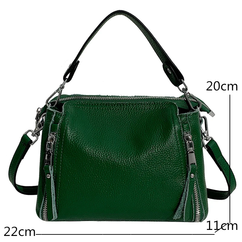 Women Handbag 100% Genuine Leather Shoulder bag Luxury Brand Small Bucket Bag High Quality Soft Cowhide Female Messenger Bag Sac