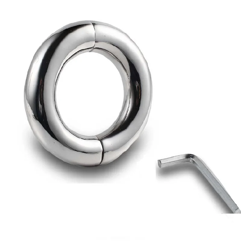 Dia 30/33/40/45/50mm choose Stainless Steel Pendant Ball Stretcher penis Cock ring Metal Slave Sex Toy for Men Scrotum Restraint