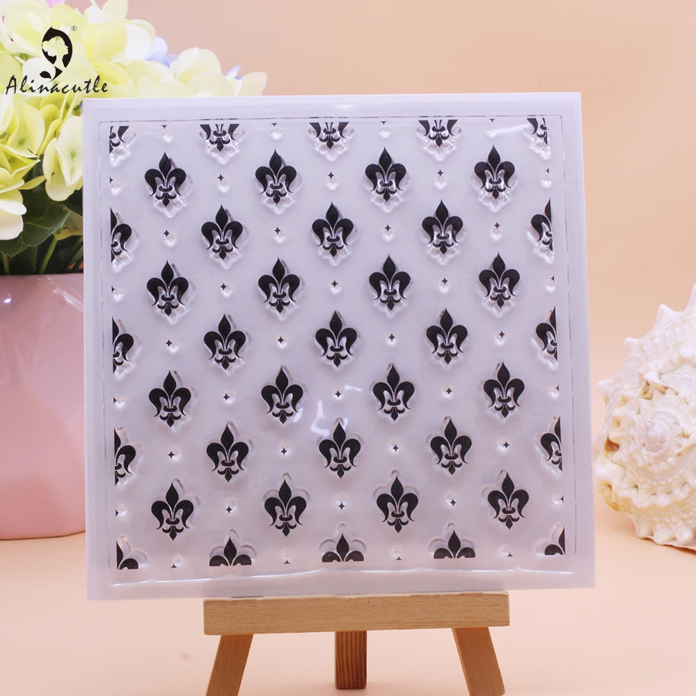 Alinacutle CLEAR STAMPS Irises Floral Hintergrund Scrapbooking Kartenalbum Papierhandwerk Gummi Transparenter Silikonstempel