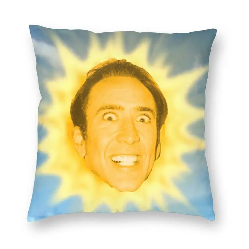 Nicolas Cage Sun Cushion Cover Sofa Home Decorative Filmmaker Square Pillow Cover 45x45cm