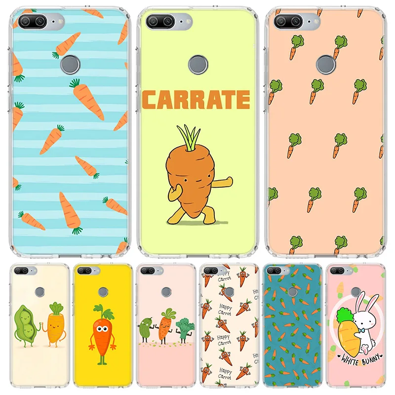 carrot vegetable food Soft Phone Case For Huawei Honor 10 Lite 9 20 8S 8X 9X Y5 Y6 Y7 Y9S P Smart Z 2019 7A 7X 8A Pro Coque Capa