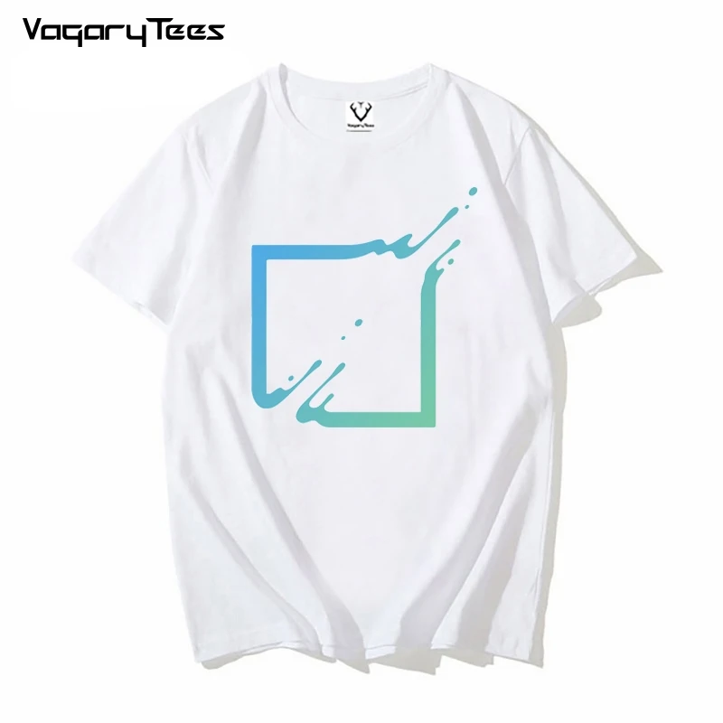 VagaryTees Summer Men's Fashion Geometric Print T-Shirt Ulzzang Aesthetic Liquid Square Design Novelty tshirt unisex streetwear