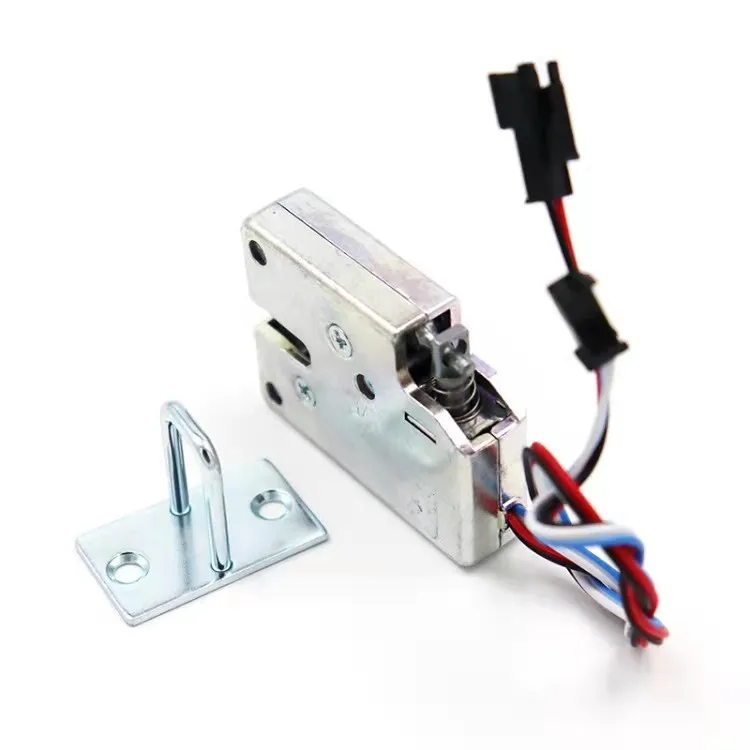 Mini Magnetic Latch Door Lock Electric Drop Bolt Picks Auto 12VSolenoid Induction Access Control File feedback lock Case Cabinet