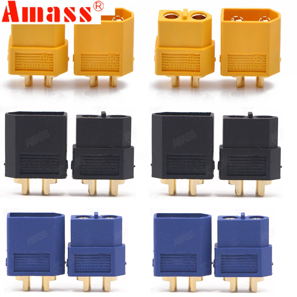 10pcs/lot Amass XT60 XT-60 Male Female Bullet Connectors Plugs For RC Lipo Battery Quadcopter Multicopter ( 5 pair )