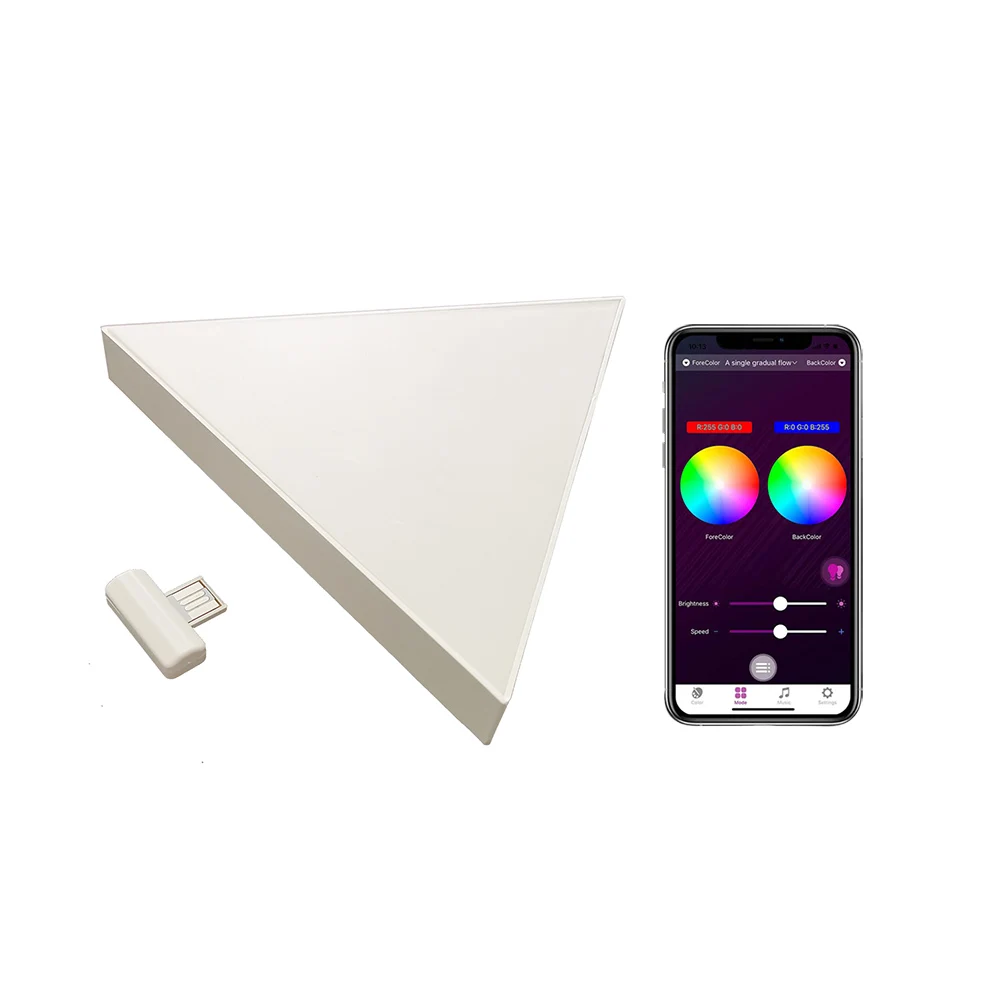 

New Triangle led lamp panel,Smart App Control,Music Night Lights,Bright Table Lamp for Home Bedroom Gaming Wall Decoration